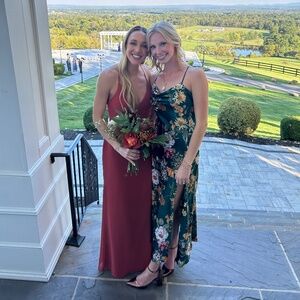 Azazie terracotta dress